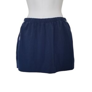 Brooks Brothers Womens Navy Tennis Golf Skort Skirt Shorts White Side Stripe.